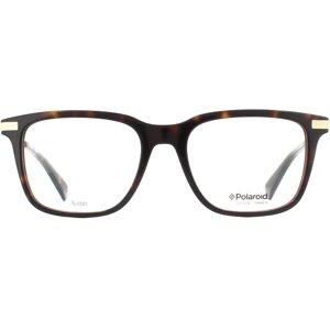 Polaroid Unisex Glasses Frames Dark Havana - Square Thick Acetate - One Size Polaroid Unisex Glasses Frames Dark Havana - Square Thick Acetate - One Size