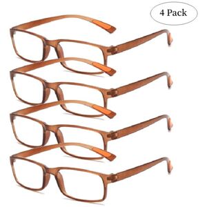 Unbranded (Brown, +3.50) 4 x Slim Reading Glasses Mens Womens Unisex Reader 1.0 1.5 2.0 2. Unbranded (Brown, +3.50) 4 x Slim Reading Glasses Mens Womens Unisex Reader 1.0 1.5 2.0 2.