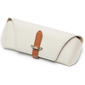 Unbranded (White) Genuine Leather Glasses Case, Portable Retro Eyeglasses Case, Lightweigh Unbranded (White) Genuine Leather Glasses Case, Portable Retro Eyeglasses Case, Lightweigh