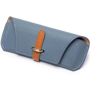 Unbranded (Blue) Genuine Leather Glasses Case, Portable Retro Eyeglasses Case, Lightweight Unbranded (Blue) Genuine Leather Glasses Case, Portable Retro Eyeglasses Case, Lightweight
