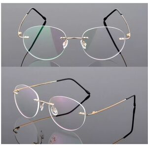 Unbranded (Gold, +3.00 strength) Men Women Rimless Anti Blue Light Reading Glasses Oval Fr Unbranded (Gold, +3.00 strength) Men Women Rimless Anti Blue Light Reading Glasses Oval Fr