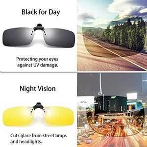 Unbranded Glare Reduction Clip On Sunglasses for Prescription Eyewear, High Quality Materi Unbranded Glare Reduction Clip On Sunglasses for Prescription Eyewear, High Quality Materi