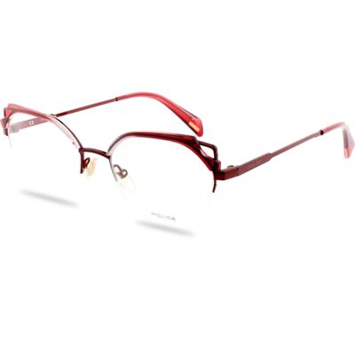 Police VPLA0408E6 Red Metal Spectacle Frame - Ladies Police VPLA0408E6 Red Metal Spectacle Frame - Ladies