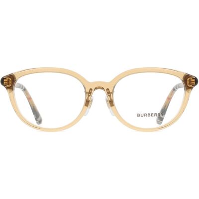 Burberry BE2435D Acetate Beige Oval Eyeglasses - Eyeglasses Burberry BE2435D Acetate Beige Oval Eyeglasses - Eyeglasses