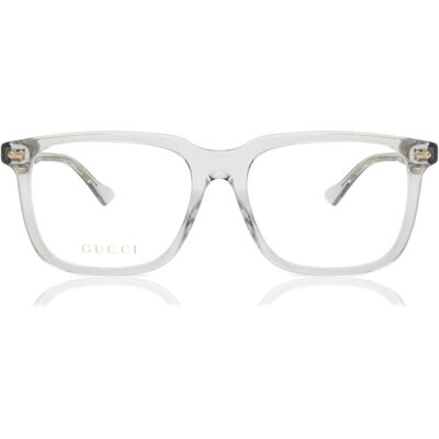 Gucci G0737O-016 Grey Rectangular Glasses - Eyeglasses Gucci G0737O-016 Grey Rectangular Glasses - Eyeglasses