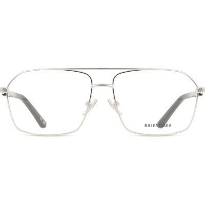 Balenciaga Silver & Black Rectangular Glasses - 001 - Unisex - Glasses Balenciaga Silver & Black Rectangular Glasses - 001 - Unisex - Glasses