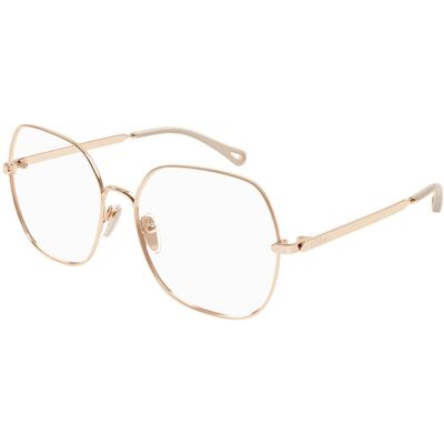 Chloé Gold Metal Square Women's Glasses - Glasses Chloé Gold Metal Square Women's Glasses - Glasses