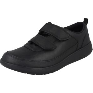 (Black, UK 7.5 Child) Boys Clarks Hook & Loop School Shoes Scape Flare Y - G Fit (Black, UK 7.5 Child) Boys Clarks Hook & Loop School Shoes Scape Flare Y - G Fit