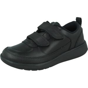 (Black, UK 10.5 Child) Boys Clarks Hook & Loop School Shoes Scape Flare Y - F Fi (Black, UK 10.5 Child) Boys Clarks Hook & Loop School Shoes Scape Flare Y - F Fi
