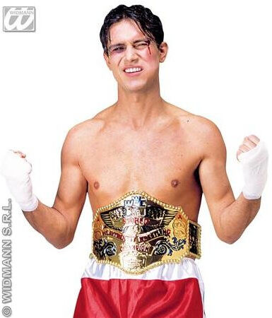 Widmann Plastic Wrestling Belt - Champion Fancy Dress Heavyweight Boxing Gold Winner -