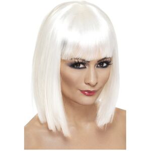 Smiffys White Short Glamour Wig - Ladies Fancy Dress Accessory Smiffys White Short Glamour Wig - Ladies Fancy Dress Accessory