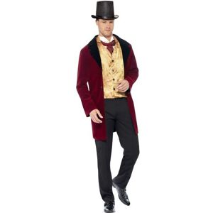 Smiffys Smiffy's Adult Men's Edwardian Gent Deluxe Costume, Jacket, Mock Waistcoat And - Smiffys Smiffy's Adult Men's Edwardian Gent Deluxe Costume, Jacket, Mock Waistcoat And -