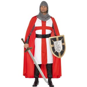 Smiffys Smiffy's Men's St George Hero Costume, Tunic, Cape, Headpiece, Cuffs And Belt, - Smiffys Smiffy's Men's St George Hero Costume, Tunic, Cape, Headpiece, Cuffs And Belt, -