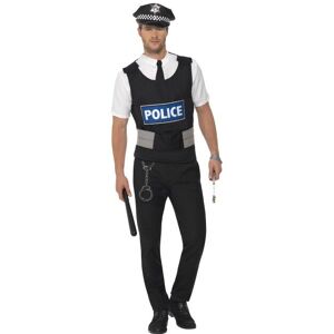 Smiffys Smiffy's Men's Policeman Instant Kit, Vest, Mock Shirt, Hat And Handcuffs, - ki Smiffys Smiffy's Men's Policeman Instant Kit, Vest, Mock Shirt, Hat And Handcuffs, - ki