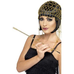 Smiffys Gold Extendable Cigarette Holder - Gold - Fancy Dress 1920s Flapper New Smiffys Gold Extendable Cigarette Holder - Gold - Fancy Dress 1920s Flapper New