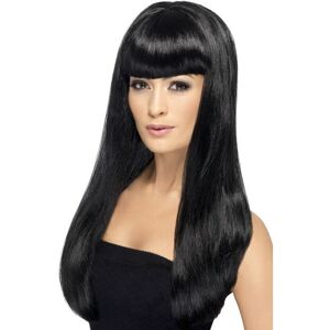 Smiffys Smiffy's Babelicious Wig Long Straight With Fringe - Black - wig babelicious lo Smiffys Smiffy's Babelicious Wig Long Straight With Fringe - Black - wig babelicious lo