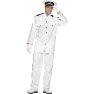 Smiffys White Captain Costume - Navy Officer, Medium Smiffys White Captain Costume - Navy Officer, Medium