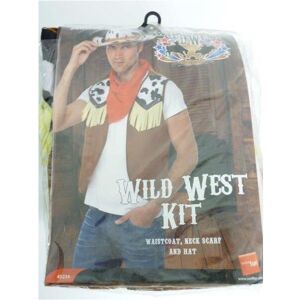Smiffys Men's Wild West Cowboy Costume - kit instant wild west cowboy mens fancy dress Smiffys Men's Wild West Cowboy Costume - kit instant wild west cowboy mens fancy dress