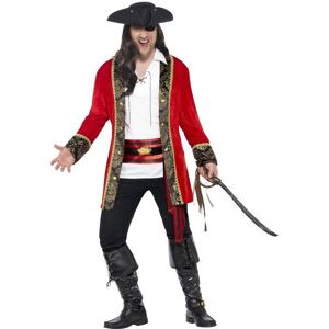 Smiffys Smiffy's Men's Pirate Captain Costume, Jacket, Shirt And Waist Sash, Pirate, - Smiffys Smiffy's Men's Pirate Captain Costume, Jacket, Shirt And Waist Sash, Pirate, -