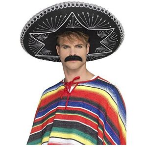 Smiffys 26638 Deluxe Authentic Sombrero, Black, One Size - Adults Sombrero Mens Smiffys 26638 Deluxe Authentic Sombrero, Black, One Size - Adults Sombrero Mens