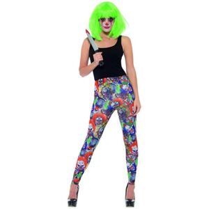Smiffys Creepy Clown Leggings, Halloween Cirque Sinister Fancy Dress, UK Size 4-6 Smiffys Creepy Clown Leggings, Halloween Cirque Sinister Fancy Dress, UK Size 4-6