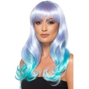 Smiffys Fashion Unicorn Pastel Wig Wavy Long Multi-Colour Heat Resistant/Styleable, Smiffys Fashion Unicorn Pastel Wig Wavy Long Multi-Colour Heat Resistant/Styleable,