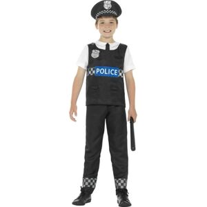 Smiffys Police Costume - Kids Black & White 4-6 Years Smiffys Police Costume - Kids Black & White 4-6 Years
