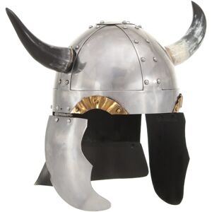 vidaXL Fantasy Viking Helmet LARP Silver Steel Collectable Armour Weapon vidaXL Fantasy Viking Helmet LARP Silver Steel Collectable Armour Weapon