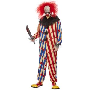 Smiffys Mens Red & Blue Creepy Clown Fancy Dress Costume (Large) Smiffys Mens Red & Blue Creepy Clown Fancy Dress Costume (Large)