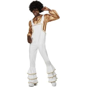 Smiffys Mens White 70s Glam Fancy Dress Costume (Large) Smiffys Mens White 70s Glam Fancy Dress Costume (Large)