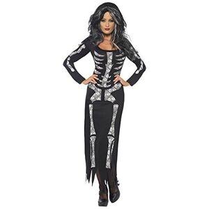 Smiffys Adult Women's Skeleton Costume, Long Sleeved Tube Dress, Legends of Evil Smiffys Adult Women's Skeleton Costume, Long Sleeved Tube Dress, Legends of Evil