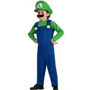Unbranded ((Boys) Green Luigi, 9-10 Years) Kids Super Mario Costume Fancy Dress Up Hat Out Unbranded ((Boys) Green Luigi, 9-10 Years) Kids Super Mario Costume Fancy Dress Up Hat Out