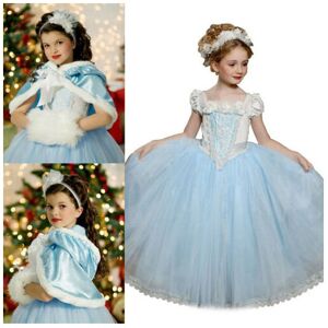 Unbranded (Blue, 4-5 Years) Kids Girls Cinderella Princess Dresses Cosplay Costume Party F Unbranded (Blue, 4-5 Years) Kids Girls Cinderella Princess Dresses Cosplay Costume Party F