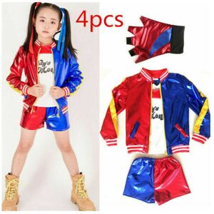 Unbranded (L) Kids Girls Costume Suicide Squad Harley Quinn Fancy Dress Cosplay Costume Ou Unbranded (L) Kids Girls Costume Suicide Squad Harley Quinn Fancy Dress Cosplay Costume Ou