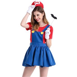 Unbranded (Red, 2XL) Women's Super Mario Bros Luigi Workmen Skirt Version Adult Costume Fa Unbranded (Red, 2XL) Women's Super Mario Bros Luigi Workmen Skirt Version Adult Costume Fa