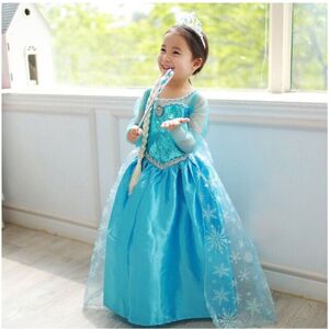 Unbranded (#4 Elsa Dress D Blue Sleeve, 3-4 Years) Frozen Girls Kids Elsa Fancy Dress Cost Unbranded (#4 Elsa Dress D Blue Sleeve, 3-4 Years) Frozen Girls Kids Elsa Fancy Dress Cost