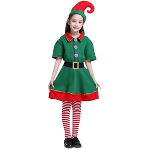 Unbranded (Girls, 8-9 Years) Elf Costume Cosplay Family Set Adult Kids Christmas Fancy Dre Unbranded (Girls, 8-9 Years) Elf Costume Cosplay Family Set Adult Kids Christmas Fancy Dre