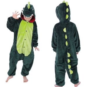 Unbranded (Green Dinosaur, 130cm) Animal Flannel Pyjamas Kids Cosplay Cute Onesie Sleepwea Unbranded (Green Dinosaur, 130cm) Animal Flannel Pyjamas Kids Cosplay Cute Onesie Sleepwea