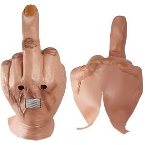 Unbranded Latex Full-Head Scary Middle Finger Halloween Mask - Funny Cosplay Prop for Part Unbranded Latex Full-Head Scary Middle Finger Halloween Mask - Funny Cosplay Prop for Part