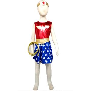 Unbranded (4pcs, S-(3-4)) Wonder Woman Baby Girl Toddler Superhero Costume Cosplay Party D Unbranded (4pcs, S-(3-4)) Wonder Woman Baby Girl Toddler Superhero Costume Cosplay Party D
