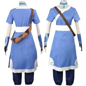 Unbranded (S) Avatar The Last Airbender Katara Cosplay Blue Costume Girl Halloween Outfits Unbranded (S) Avatar The Last Airbender Katara Cosplay Blue Costume Girl Halloween Outfits