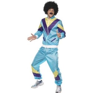 Smiffys mens 80s Height of Fashion Shell Suit Adult Sized Costume, Blue, M - US Smiffys mens 80s Height of Fashion Shell Suit Adult Sized Costume, Blue, M - US