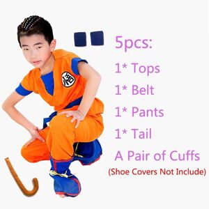 Unbranded (5pcs/Set, M(125-140cm)) Z Adult Kids Anime Goku Cosplay Costume Set Fancy Party Unbranded (5pcs/Set, M(125-140cm)) Z Adult Kids Anime Goku Cosplay Costume Set Fancy Party
