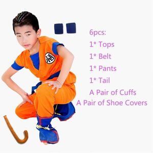 Unbranded (6pcs/Set, M(125-140cm)) Z Adult Kids Anime Goku Cosplay Costume Set Fancy Party Unbranded (6pcs/Set, M(125-140cm)) Z Adult Kids Anime Goku Cosplay Costume Set Fancy Party
