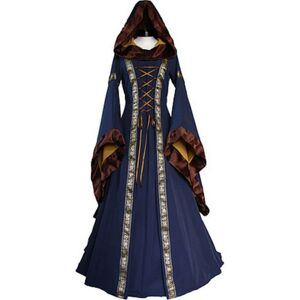 Unbranded (Blue, L) Womens Vintage Dress Medieval Costume Hooded Victorian Renaissance Got Unbranded (Blue, L) Womens Vintage Dress Medieval Costume Hooded Victorian Renaissance Got