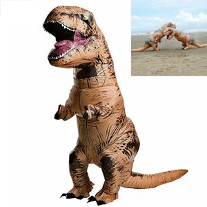 bedee Adult Halloween T-REX Inflatable Dinosaur Costume Jurassic Dress brown bedee Adult Halloween T-REX Inflatable Dinosaur Costume Jurassic Dress brown