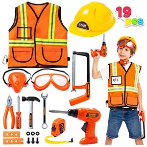 JOYIN Construction Worker Costume Role Play Tool Toys Set for 3-6 Years Old Kids JOYIN Construction Worker Costume Role Play Tool Toys Set for 3-6 Years Old Kids
