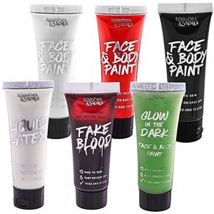 Splashes & Spills Horror SFX Kit for Halloween makeup– Full set of 6 includes Liquid Latex, Fake B Splashes & Spills Horror SFX Kit for Halloween makeup– Full set of 6 includes Liquid Latex, Fake B