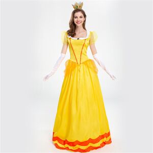 Unbranded (XL) Princess Mario Super Daisy Cosplay Costume Yellow Dress Halloween Props Par Unbranded (XL) Princess Mario Super Daisy Cosplay Costume Yellow Dress Halloween Props Par