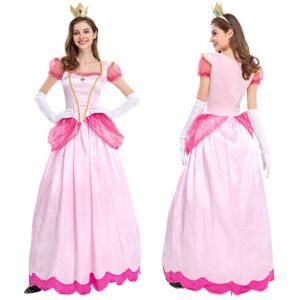 Unbranded (2XL) Super Mario Princess Peach Deluxe Costume Cosplay Outfit For Womens Dress Unbranded (2XL) Super Mario Princess Peach Deluxe Costume Cosplay Outfit For Womens Dress